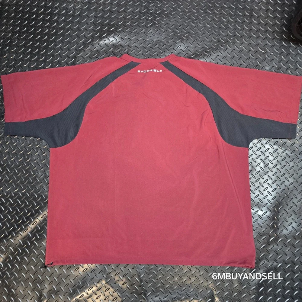 EvoShield Mens 3XL Maroon Black 1/4 Zip Short Sleeve BP Jacket WTV1091 Baseball